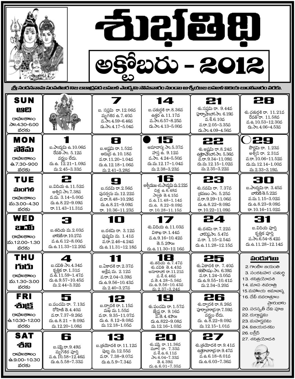 2009 Telugu Calendar March 2022