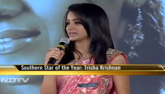 NDTV awards, trisha NDTV awards, trisha ndtv lifestyle awards, ndtv awards 2011