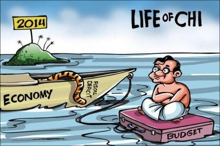 Huge List of Political Cartoons About Life of Chi Chidambaram budget for 2014