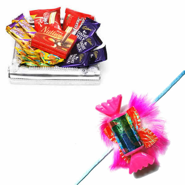 Rakhi Chocolates in a Square Tray