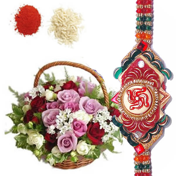 Cute Basket With Rakhi 