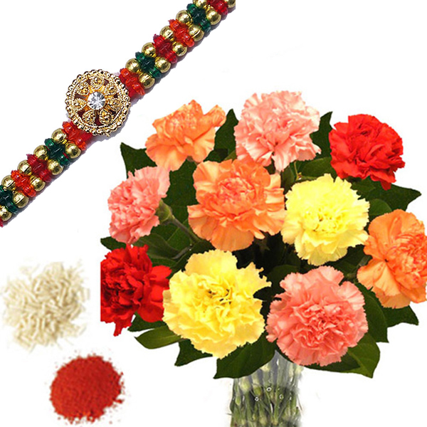 Rakhi With Carnation 