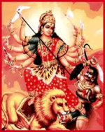 మహిషుడిపై మహామాయ దండ...