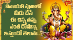 వినాయక పూజ లో మీరు చ...
