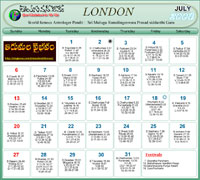London Telugu Calendar 2008