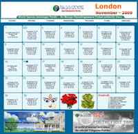 London Telugu Calendar 2009