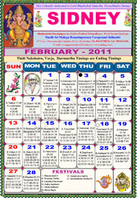 Sydney Telugu Calendar 2009