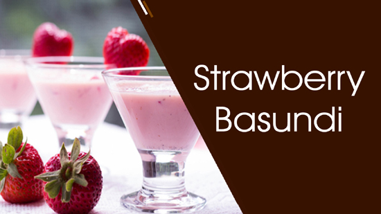 Strawberry Basundi Recipe