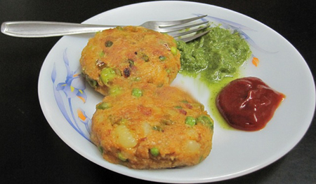 Potato-Green Peas Cutlet