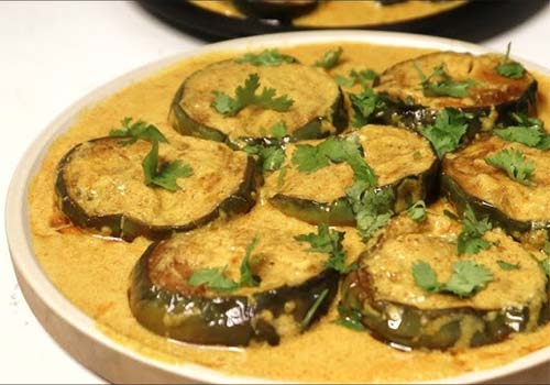 Brinjal with curd Recipe