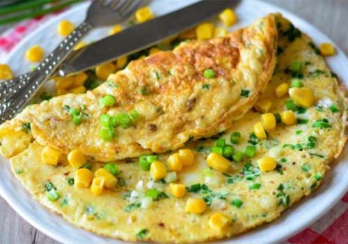 Carrot Sweet Corn Omelette