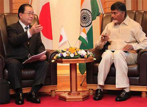 chandhra babu japan tour fifth day hitachi ports development andhra pradesh