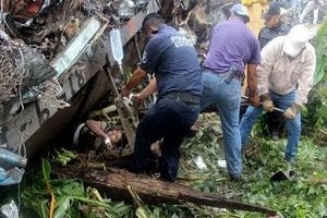 40 Injured Hyderabad Panyam Road Accident Janatha Travels Bus 