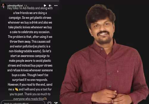 ప్లాస్టిక్ వాడకండి...అవగాహన కల్పిస్తున్న ఆదిరెడ్డి
