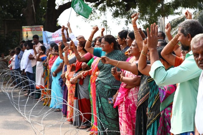 Amaravati farmers movement raised again