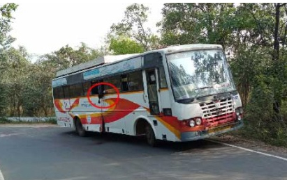 Young Women died in Bus accident with her mistake