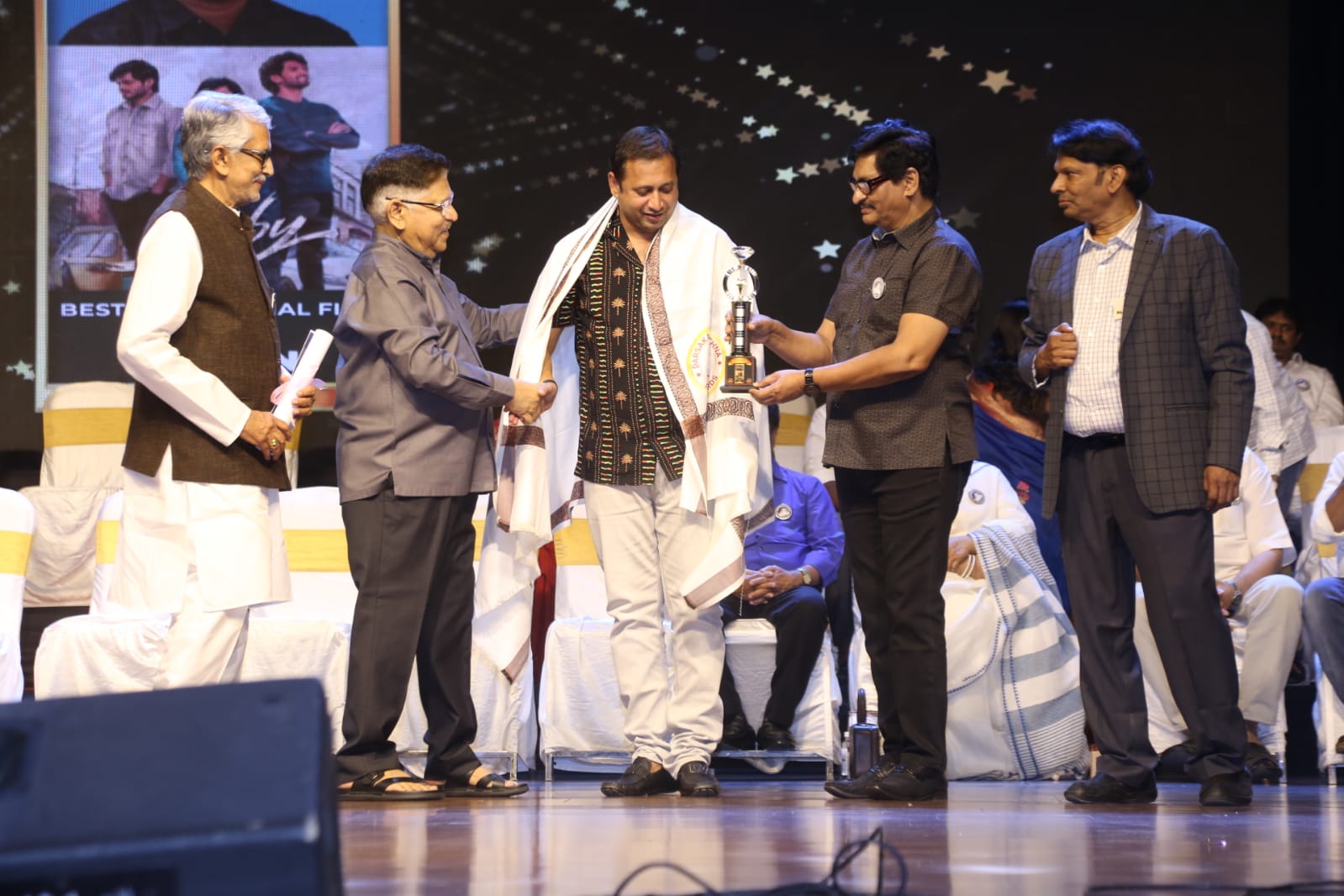 Baby: SKN receives the Dasari Film Award from Allu Aravind