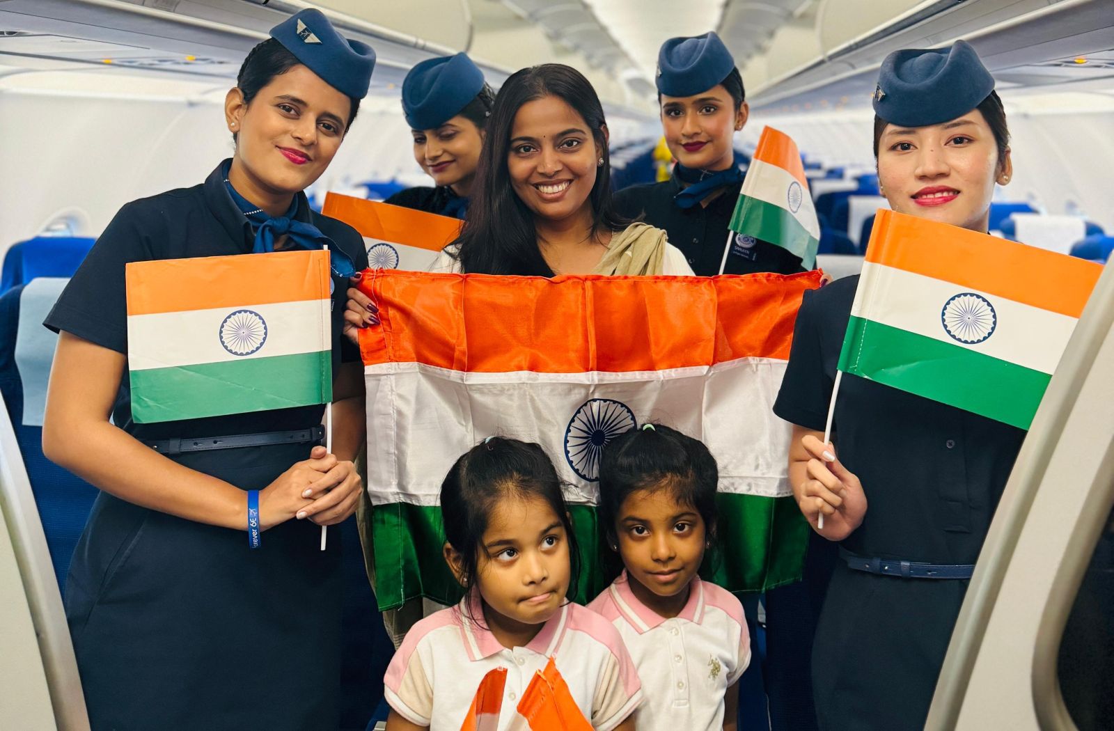 Bandaru Vijaya Laxmi Ji Celebrates Har Ghar Tiranga Program with Indigo Flight Tribute