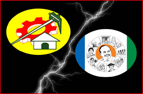 Clashes Between TDP and YSRCP Activists At Krishna district