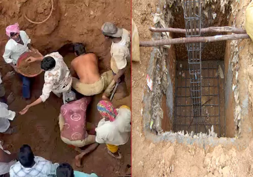 గచ్చిబౌలిలో నిర్మాణ పనుల్లో విషాదం.. ముగ్గురు కార్మికులకు గాయాలు..!  