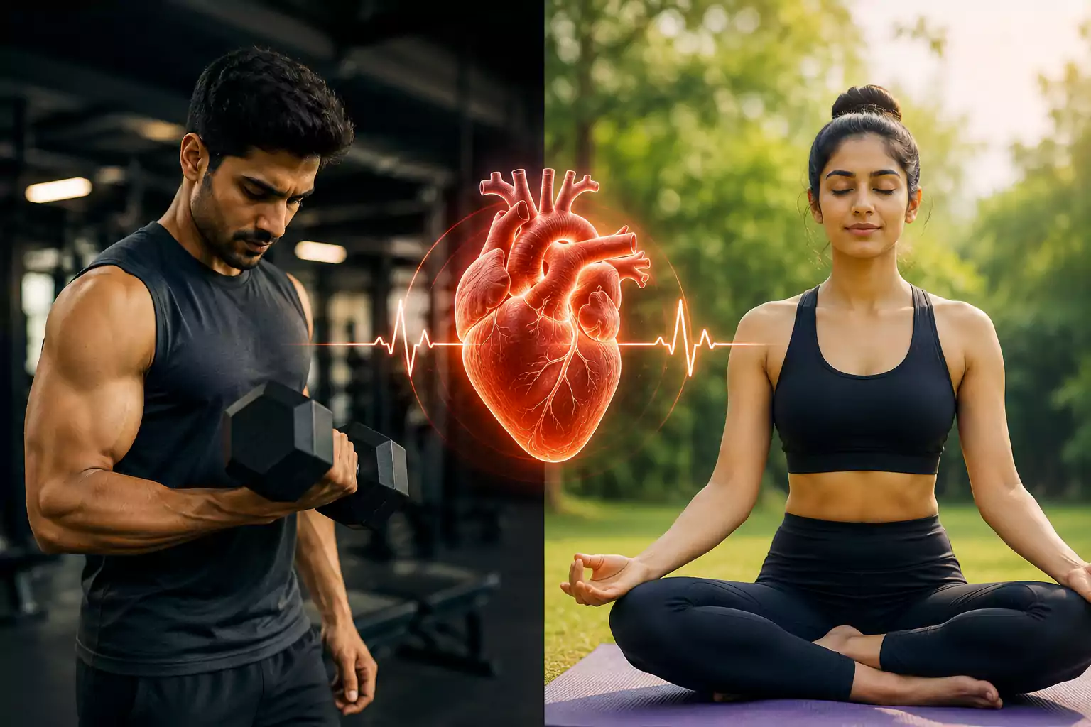 జిమ్ లేదా యోగా..  గుండె ఆరోగ్యానికి ఏది బెస్ట్ అంటే!