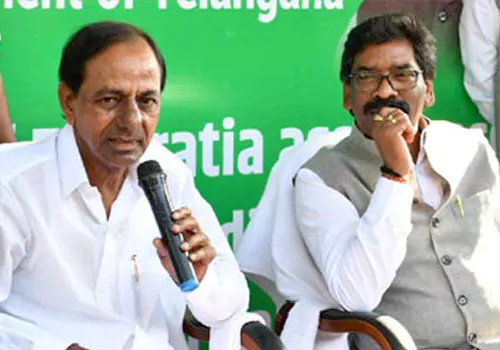 Hemant soren meets KCR