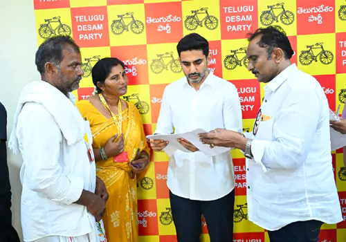 టీడీపీ కేంద్ర కార్యాలయంలో లోకేష్ 90వ రోజు ప్రజాదర్బార్