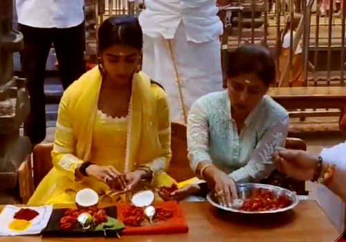 Pooja Hegde seeks divine blessings before releases