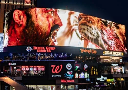 Jr NTR fans Mass Promotions in USA - Football field size Billboard