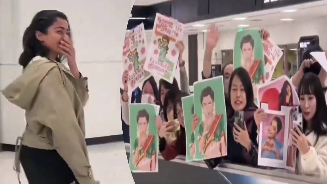 Rashmika gets massive welcome at Tokyo from Fans