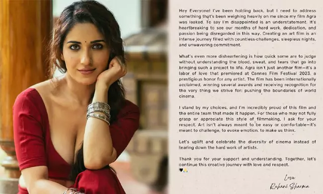 Ruhani Sharma responds on viral intimate scene from Agra?