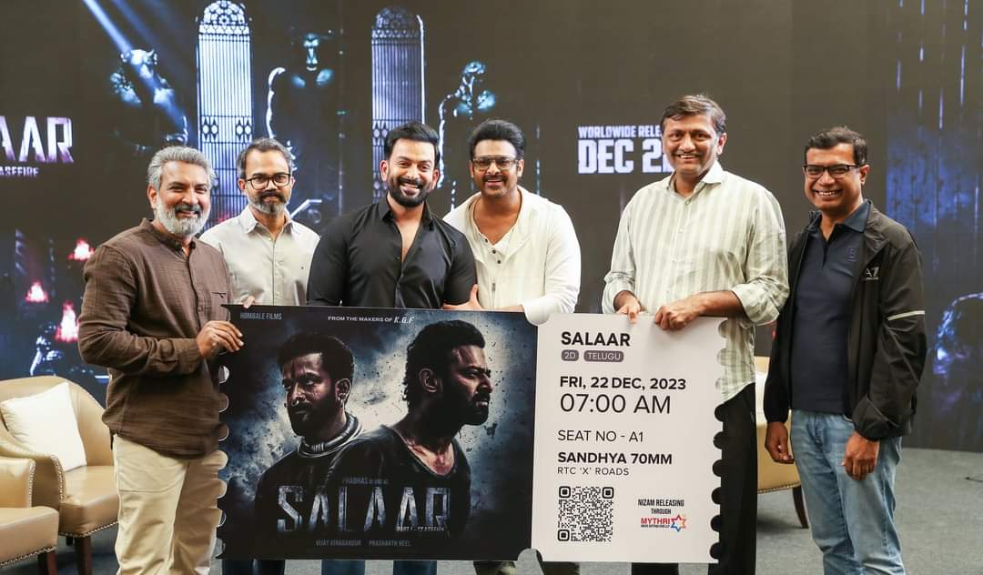 Salaar First Ticket goes to SS Rajamouli?