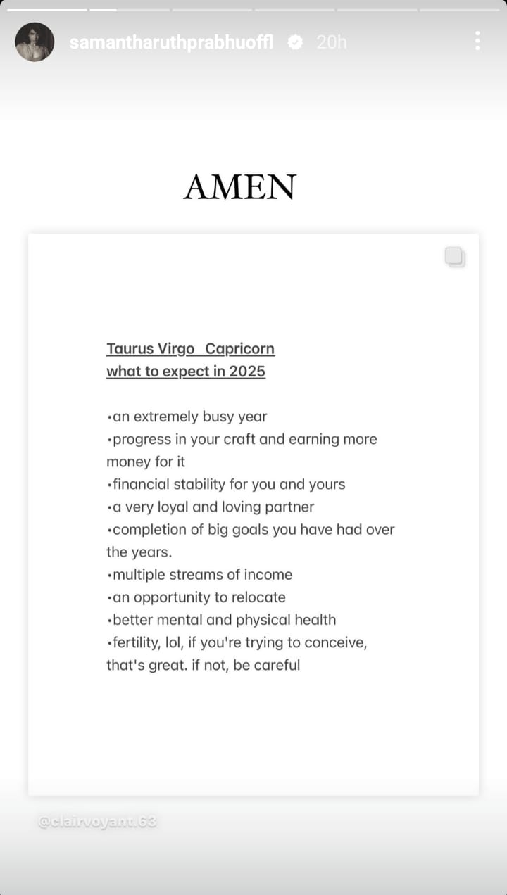 Samantha shocks you with her wishes for 2025