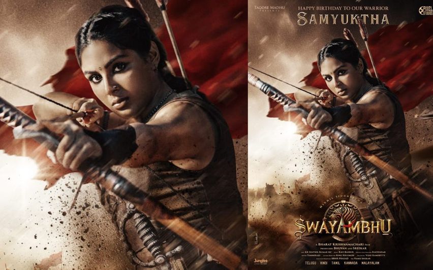 Samyuktha as Warrior in Swayambhu: First Look Impresses