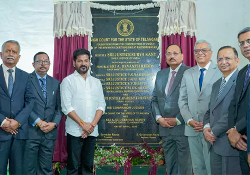 హైకోర్టు జోన్-II భవన నిర్మాణ పనులకు సీజేఐ శంకుస్థాపన 