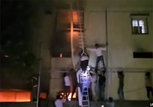 A huge fire accident in Jiyaguda