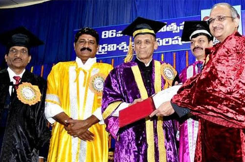 Ganta Srinivasa Rao And Governor Narasimhan Participated in AU Convocation