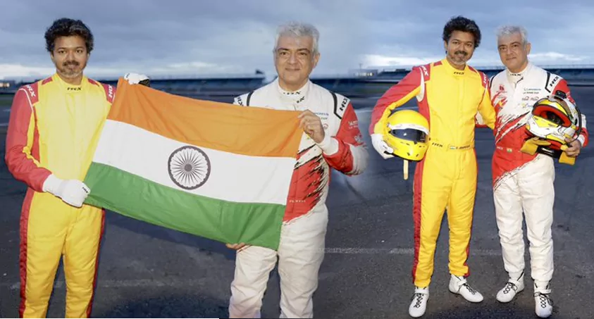 కార్ రేసింగ్ ట్రాక్‌పై విజయ్-అజిత్.. బ్రిటన్‌లో సందడి చేసిన స్టార్ హీరోలు.!