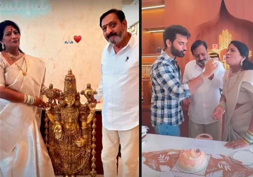 అమ్మ నాన్న పెళ్లి రోజుకు శ్రీవారి విగ్రహాన్ని బహుమతిగా ఇచ్చిన అఖిల్