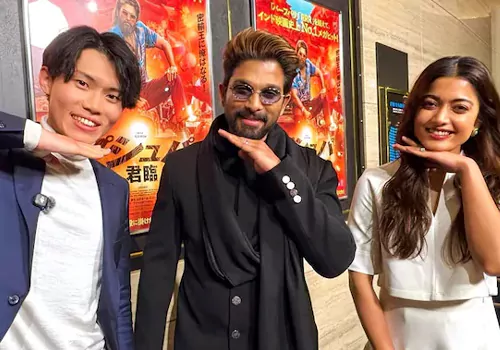 allu arjun and rashmika shock with japanese fan