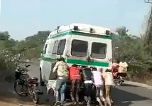 ambulance stopped because diezel empty patient died