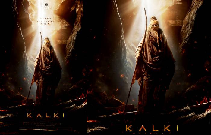 Team Kalki 2898 AD birthday Wishes poster for Big B Amitabh Bachchan