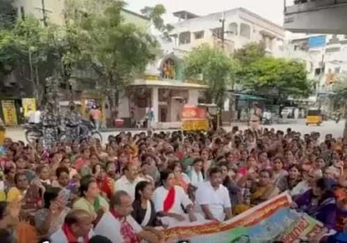 anfanwadis agitate against revanth sarkar