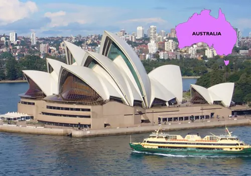 australia  Large area but onlysmall part  populated