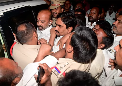 tense in telangana ahead of bandi padayatra