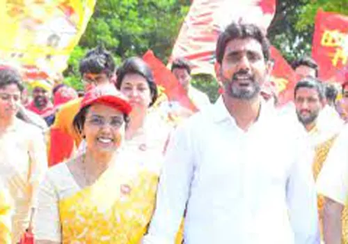 mother bhuwaneswari blessing to son lokesh