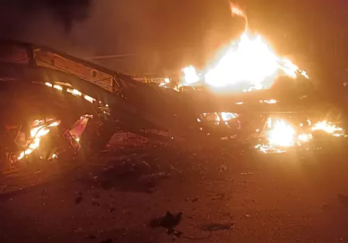 horrific road accident in Karnataka