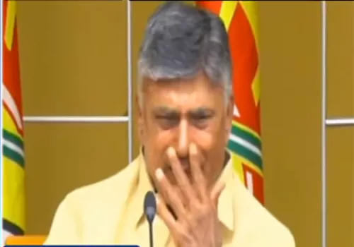 Chandrababu cry at press meet