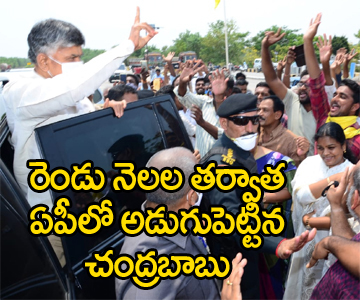 chandrababu reached andhra pradesh