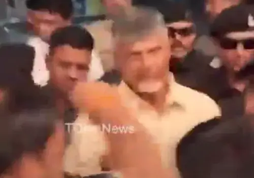 cm cbn slogans in shamshabad airport